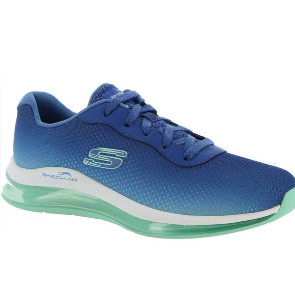 SKECHERS Women's Skech-Air Element 2.0 Sneaker, Navy/Aqua, 7 MEDIUM NWT - Picture 1 of 13